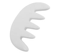 LALADEFIEE Peigne de Massage Texture Élégante pour Stimulation du Cuir Chevelu en Jade Naturel à Cinq Grandes Dents et Massage des Méridiens pour Routine Bien-