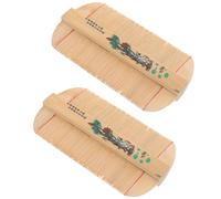 LALADEFIEE Peigne Double Face en Bambou 2 Pièces pour Cheveux, Dense et Antipelliculaire, Soin Facile des Cheveux, pour Usage Quotidien Plusieurs styles