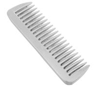 LALADEFIEE Peigne Fin en Aluminium pour Animaux et Chevaux, Brosse de Toilettage Douce et Démêlante, Surface Polie Argentée, pour Toilettage Quotidien et Bain