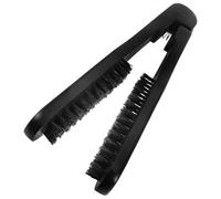 LALADEFIEE Peigne Lisseur Multifonction Double Face en Poils Naturels, Brosse à Cheveux Noire pour Coiffer et Lisser Cheveux Bouclés, Usage Quotidien et Coiffage Sèche-Cheveux