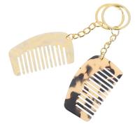 LALADEFIEE Peigne Porte-Clés Démêlant 2Pcs Mini Peigne à Dents Larges Portable Accessoire de Voyage Compact Pratique