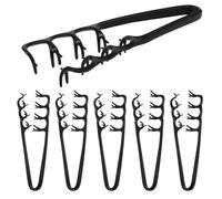 LALADEFIEE Peigne Texturant Volumisant 6pcs en Plastique Noir pour Cheveux Bouclés et Frisés Utilisation Quotidienne et Professionnelle