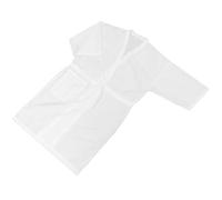 LALADEFIEE Peignoir Client de Salon de Coiffure en Tissu Respirant Blanc à Pois en Relief Cape de Coupe de Cheveux Légère et Séchage Rapide Vêtements de Teinture Capillaire pour Adultes