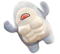 LALADEFIEE Peluche Requin Musclée 40 Cm Bleu, en Peluche Confortable et Décoratif pour Garçon et Filles, Coussin Câlin Chambre, Salon et Voiture, Poupée Requin Douce et Lavable