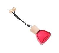 LALADEFIEE Pendentif Désodorisant Aromathérapie pour Voiture Flacon de Parfum en Verre Rouge Relaxation et 12ml pour Intérieur Auto