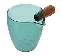 LALADEFIEE Pichet à Lait en Verre Léger et Facile à Saisir avec Poignée en Bois 90ml pour Café Espresso et Utilisation en Cour Intérieure ou Barbecue