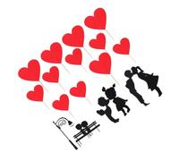 LALADEFIEE Pics à Gâteaux de Cœur 16 Pièces, Décoration de Gâteau Saint-valentin, Motifs Couple Amoureux, Décorations pour Petits Gâteaux Romantiques