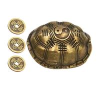 LALADEFIEE Pièce de Divination en Alliage de Zinc, Décoration en Carapace de Tortue, Accessoire pour Jeu de Divination Chinoise, Sculpture Artisanale, Ornement pour Rituels Bouddhistes