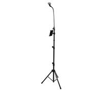 LALADEFIEE Pied de Micro en Métal, Support de Microphone Tripode, Hauteur Réglable, Base Trépied, Noir, des Vibrations, pour Scène et Cérémonie de Mariage