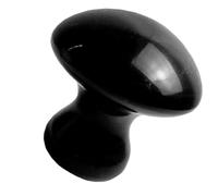 LALADEFIEE Pierre de Massage Visage en Jade Noir Lisse, Accessoire de Massage Facial pour Nourrir la Peau et Hydratation, Outil pour Soin Beauté Quotidien