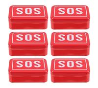 LALADEFIEE Pilulier de Voyage Compact en Métal Étanche 6 Compartiments Petit Organisateur de Remède Portable pour Survie Extérieure et Rangement Sos Format Poche Léger pour Randonnée et