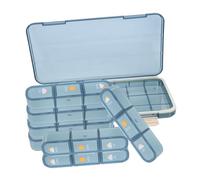 LALADEFIEE Pilulier Semainier Grand Format Compartiments Amovibles pour Boîte de Rangement Portable et Étanche pour Voyage et Usage Quotidien