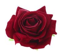 LALADEFIEE Pince à Cheveux Fleur Rose Rouge Artificielle en Tissu et Métal, Accessoire de Coiffure et Broche pour Femmes, pour Fête Dansante Toute Saison