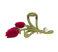 LALADEFIEE Pince à Cheveux Tulipe Grandes en Alliage Flocage, Pince à Griffes Épaisses pour Femmes et Filles, Maintien Cheveux Longs et Épais au Quotidien, Accessoire Coiffure Automne-hiver