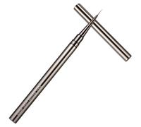 LALADEFIEE Pinceau pour Nail Art Stylo Liner 9mm Manche Métallique Argenté, Outil Précis pour Dessin Ongles, Accessoire Manucure Professionnelle et Diy, Stylos Contour Ongles, French