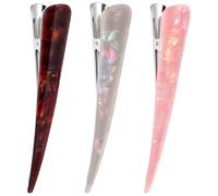 LALADEFIEE Pinces à cheveux longs pour femmes en acrylique 3 pièces, épingles à cheveux en corne, safe, fit for various hairstyles, pour prom et birthday