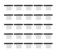 LALADEFIEE Pinces à Postiche pour Fixer Bonnets de Postiche 25 Pièces en Acier 6 Dents, Accessoires Faciles à Coudre pour Bricolage et Usage Personnel