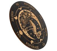LALADEFIEE Planche Divinatoire à Pendule en Bois Foncé 15 Cm, Outil de Radiesthésie Spirituelle, Tableau de Divination pour Séances Métaphysiques, Décoration Ésotérique et Pratique