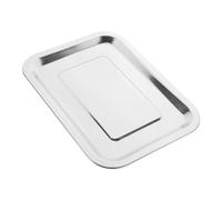 LALADEFIEE Plaque de Cuisson Acier Inoxydable Plateau Multi-usage Anti-déformation Plat de Four Profond pour Barbecue Cuisson et Service Compatible Four et Gril