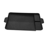 LALADEFIEE Plaque de Cuisson Bbq Rectangulaire Antiadhésive Revêtement Pierre Poêle de Cuisson Simple et Pratique pour Barbecue Extérieur et Four Portable