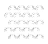 LALADEFIEE Plaquettes Nasales en Silicone pour Lunettes D'garçon et Filles, de U, Antidérapantes à Double Trou, Transparentes, Confortables et Ajustables, 10 Paires pour Lunettes de Soleil