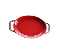 LALADEFIEE Plat de Cuisson Céramique à Double Poignée Résistant Chaleur pour Gratins et Cuisson Au Four pour Maison et Restaurant