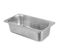 LALADEFIEE Plateau Alimentaire Acier Inoxydable Renforcé Perforé pour Buffet Professionnel Hôtels Restaurants Cuisines Collectives