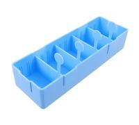 LALADEFIEE Plateau Compartiments Multiples pour Distribution de Remède Bleu en Abs Bords Relevés et Base Antidérapante, Solution Hygiénique Stable pour Pharmacie et Hôpital