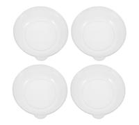 LALADEFIEE Plateau de Balance Électronique Cuisine 4 Pièces, Bol de Pesée Transparent en Plastique, Accessoire Portable pour Balances Numériques, Usage Domestique et Professionnel