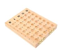 LALADEFIEE Plateau de Bingo Bois Montessori avec Rangement Balles Jeu Éducatif Mathématique Bois pour Garçon Fille Accessoire Portable pour Fête et École