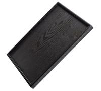 LALADEFIEE Plateau Facile à Nettoyer Multifonctionnel en Bois Foncé Design Simple et Style Rétro Élégant pour Rangement et Décoration Intérieure