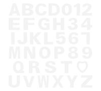 LALADEFIEE Pochoir Lettre Alphabet pour Gâteau DIY en Pet Blanc, Moule à Gâteaux Facile à Ranger, Set de 1 pour Décoration de Gâteau Lors Pâtisserie