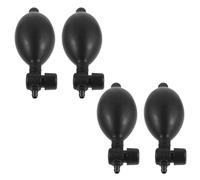 LALADEFIEE Pompe de Gonflage Manuelle en Latex Noir, Design Ergonomique, sans Alimentation Électrique, Lot de 4 Pièces pour Tensiomètre Bras