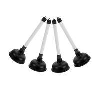 LALADEFIEE Pompe Déboucheur Toilettes 4pcs en Plastique et Caoutchouc Poignée Ergonomique, Outil Polyvalent pour Déboucher Évier et Toilettes à Usage Domestique