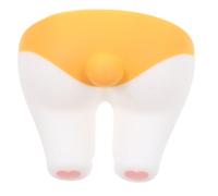 LALADEFIEE Porte-Brosse à Dents Support Adorable Adhésif Mural en ABS de Queue de Chien Corgi pour Salle de Bain, pour Garçon et Filles Porte