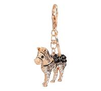 LALADEFIEE Porte-clés Cheval Scintillant en Alliage de Zinc avec Décorations Brillantes, Accessoire Élégant et Multifonction pour Paquet à Dos, Prévient la Perte de Clés, Style Unique