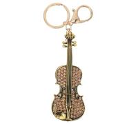 LALADEFIEE Porte-clés Violon Élégant Métal avec Cristaux Lumineux Pendentif Musical pour Sac et Clés Ornement Suspendu Original pour Amoureux Musique