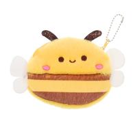 LALADEFIEE Porte-Monnaie en Peluche Abeille Mignon Petite Bourse à Monnaie Douce et Moelleuse Porte-Clés Pendentif Pratique pour Paquet à Dos et Paquet à Main Accessoire Rangement Pièces