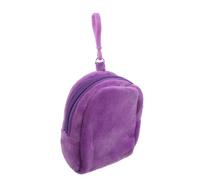 LALADEFIEE Porte-Monnaie Peluche Coloré Petite Pochette Garçon et Filles en Peluche Doux Paquet Rangement Porte-clés Fille Usage Quotidien Violet