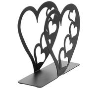 LALADEFIEE Porte-serviettes Décoratif en Métal Noir de Cœur pour Table, Design Pratique et Accès Facile, pour Café Cuisine