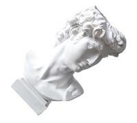 LALADEFIEE Pot à Crayons en Résine Blanche Forme Statue Créative Multi-Usage Décorative pour Bureau et Balcon Rangement Stylos et Plantes