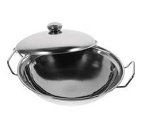 LALADEFIEE Pot Cuisine en Acier Inoxydable Résistant Chaleur Couvercle, pour Cuisson Hot Pot Épicé, Solide et Polyvalent Plusieurs styles