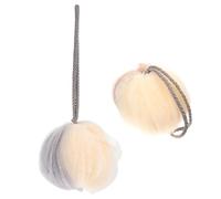 LALADEFIEE Poufs Pe 2pcs Corde Courte, Doux Peau, Accessoires Bain Unisexes, Exfoliation et Nettoyage Facile du Corps