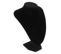 LALADEFIEE Présentoir Buste Bijoux Noir Velours Doux Support Collier et Bracelet Élégant pour Organisation et Exposition Léger et Portable Maison et Boutique