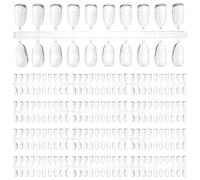 LALADEFIEE Présentoir de 200 Pièces Tableaux de Couleurs Vernis à Ongles, Nuancier Transparent Solide, Outil D'entraînement Professionnel pour Salon de Manucure, Usage Femmes et Apprenties