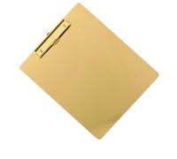 LALADEFIEE Presse-papiers A4 En Acier Inoxydable Doré, Support Papier Avec Coins Arrondis Et Clip Capable De Maintenir 100 Feuilles, Conçu Pour Bureaux Et Milieu Médical