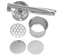 LALADEFIEE Presse-purée Acier Inoxydable avec Surface de Pression Étendue et Poignée Solide Ustensile Manuel pour Pommes de Terre Légumes Adapté Cuisine Familiale et Professionnelle