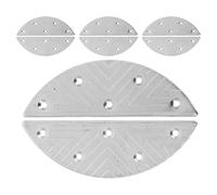 LALADEFIEE Protège-talon de botte 4 paires, talonnettes métalliques pour hommes en fer, plaques argentées demi-lune, anti-abrasion, pour environnements à fort