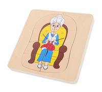 LALADEFIEE Puzzle Bois Multicouche Éducatif Montessori Cycle de Vie Corps Humain pour Garçon Fille Développement Garçon Fille Puzzle Éducatif Bois pour Apprentissage Précoce