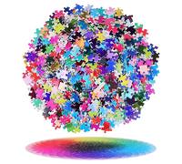 LALADEFIEE Puzzle pour Adultes Arc-en-Ciel de 1000 Pièces en Papier, Forme Ronde Bords Arrondis, Décor Unique et Défi Stimulant pour Moments de Détente